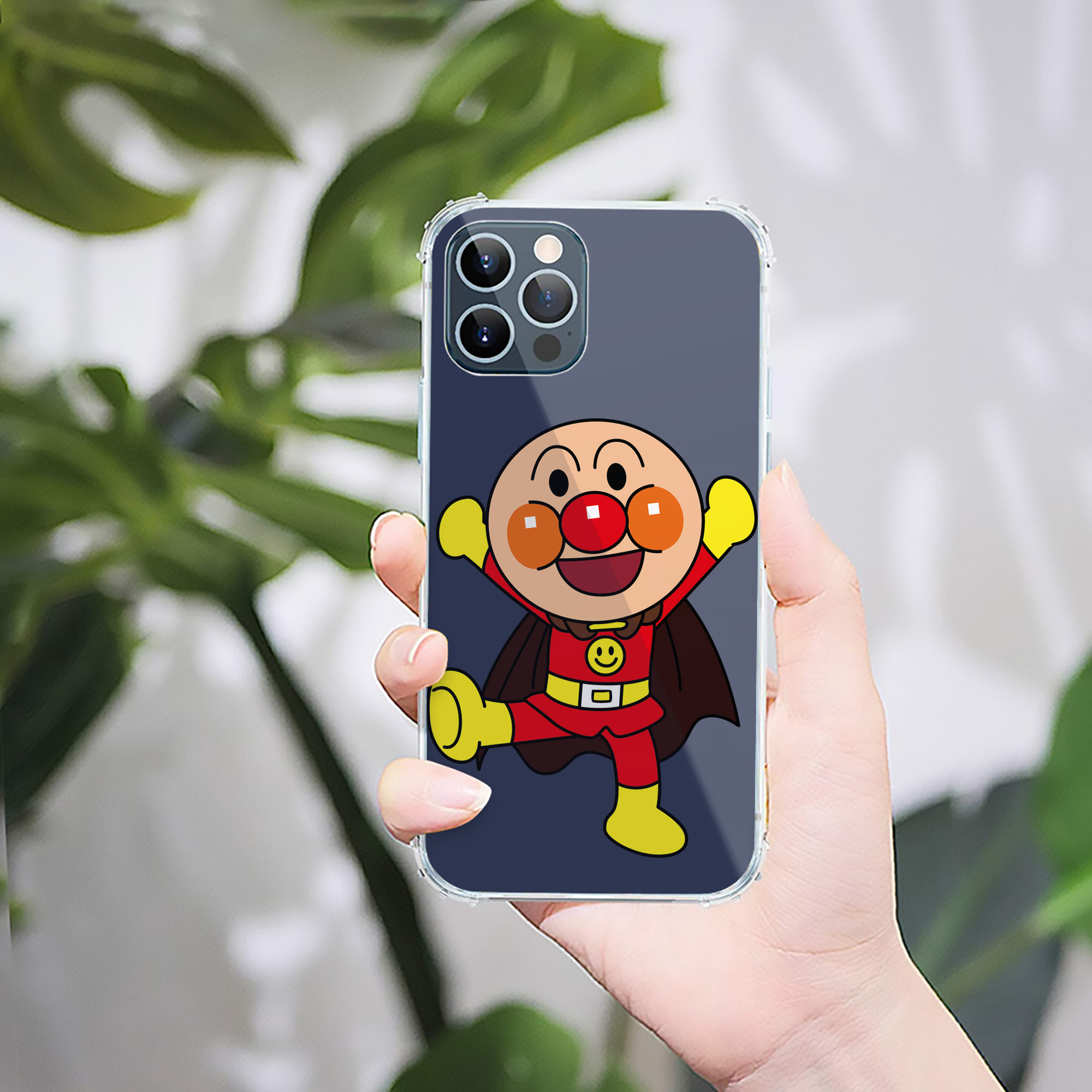 （画像用） アンパンマン Anpanman 【iPhone 12シリーズ対応】透明スマホケース（クリアソフトケース）